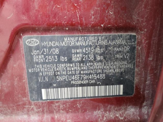 Photo 12 VIN: 5NPEU46F79H415488 - HYUNDAI SONATA SE 