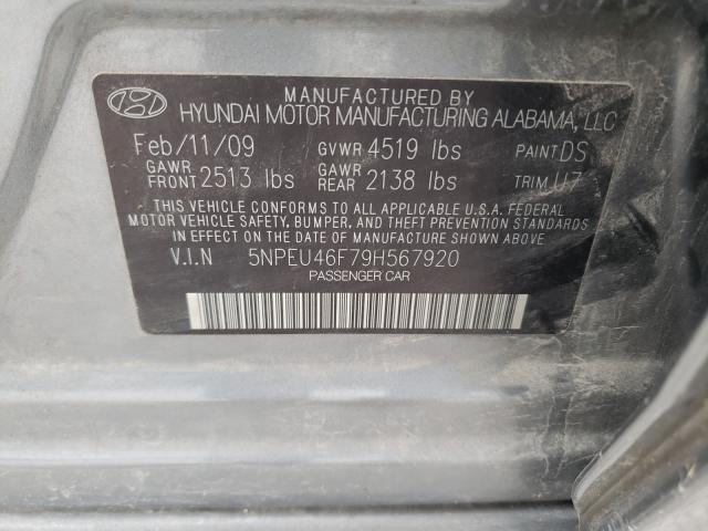 Photo 9 VIN: 5NPEU46F79H567920 - HYUNDAI SONATA SE 