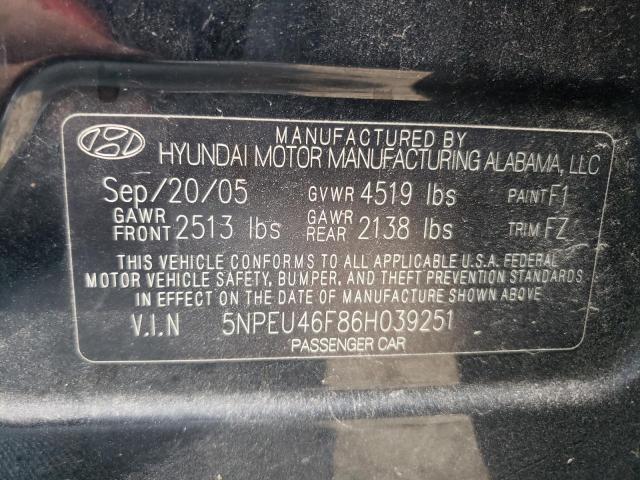 Photo 12 VIN: 5NPEU46F86H039251 - HYUNDAI SONATA 