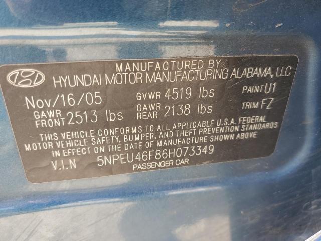 Photo 12 VIN: 5NPEU46F86H073349 - HYUNDAI SONATA 