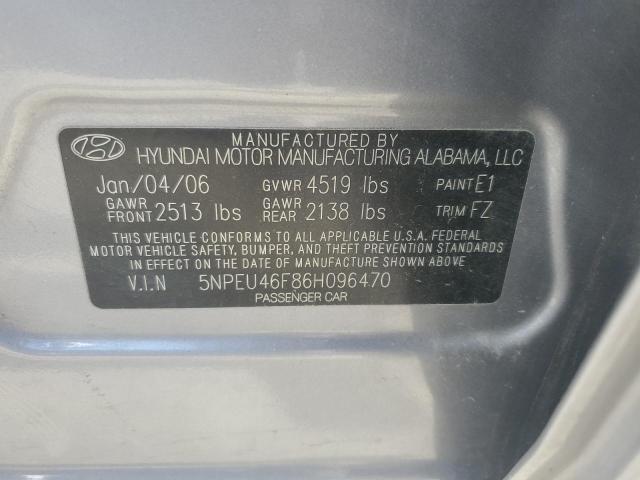 Photo 12 VIN: 5NPEU46F86H096470 - HYUNDAI SONATA GLS 