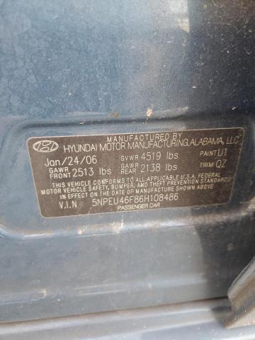 Photo 12 VIN: 5NPEU46F86H108486 - HYUNDAI SONATA 