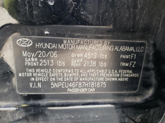 Photo 11 VIN: 5NPEU46F87H181875 - HYUNDAI SONATA 