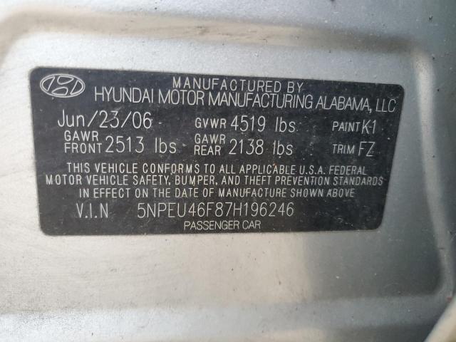 Photo 11 VIN: 5NPEU46F87H196246 - HYUNDAI SONATA 