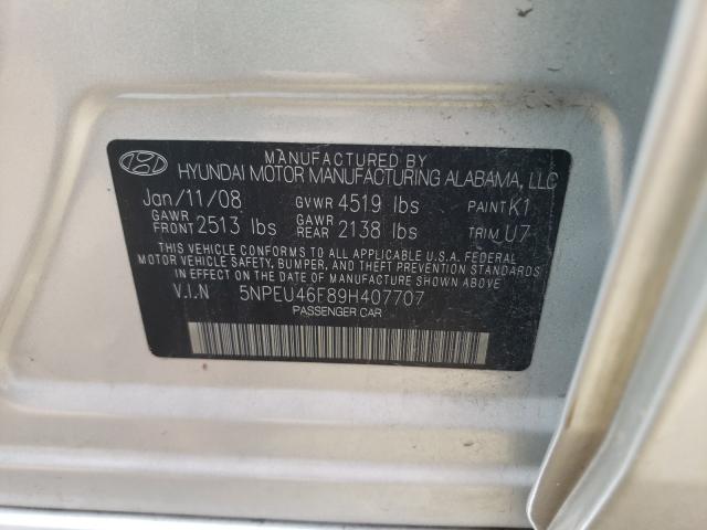 Photo 9 VIN: 5NPEU46F89H407707 - HYUNDAI SONATA SE 