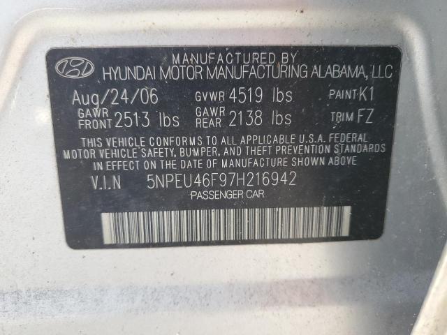 Photo 11 VIN: 5NPEU46F97H216942 - HYUNDAI SONATA 