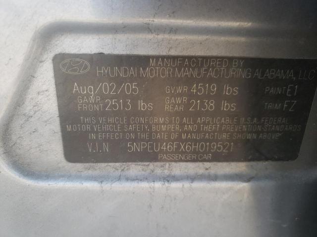 Photo 9 VIN: 5NPEU46FX6H019521 - HYUNDAI SONATA GLS 