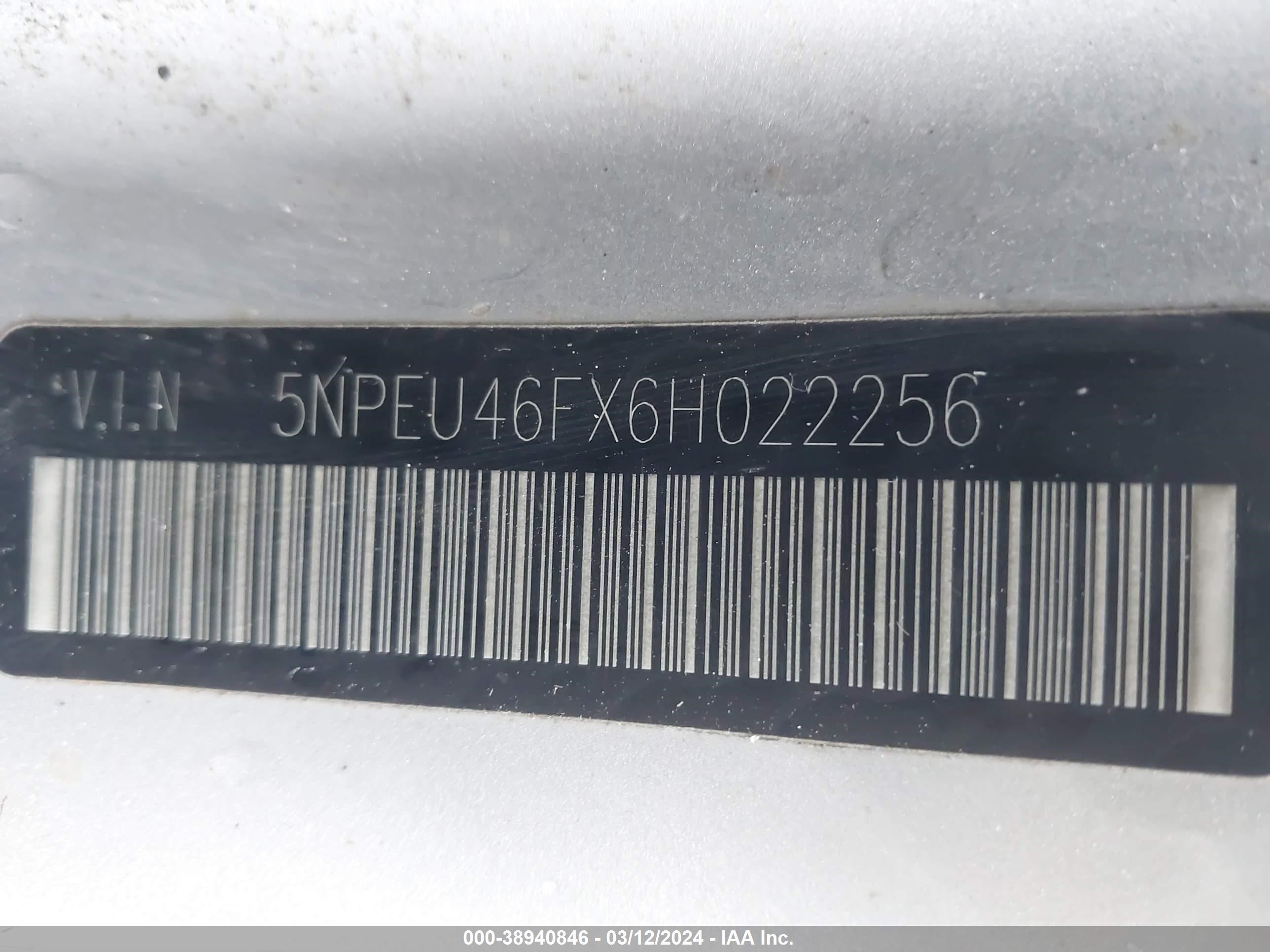 Photo 8 VIN: 5NPEU46FX6H022256 - HYUNDAI SONATA 