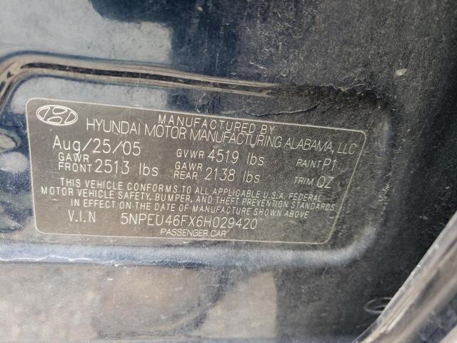 Photo 9 VIN: 5NPEU46FX6H029420 - HYUNDAI SONATA GLS 