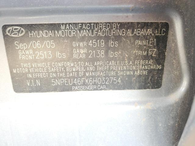 Photo 11 VIN: 5NPEU46FX6H032754 - HYUNDAI SONATA 