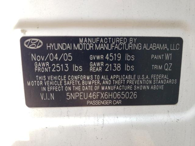 Photo 11 VIN: 5NPEU46FX6H065026 - HYUNDAI SONATA 