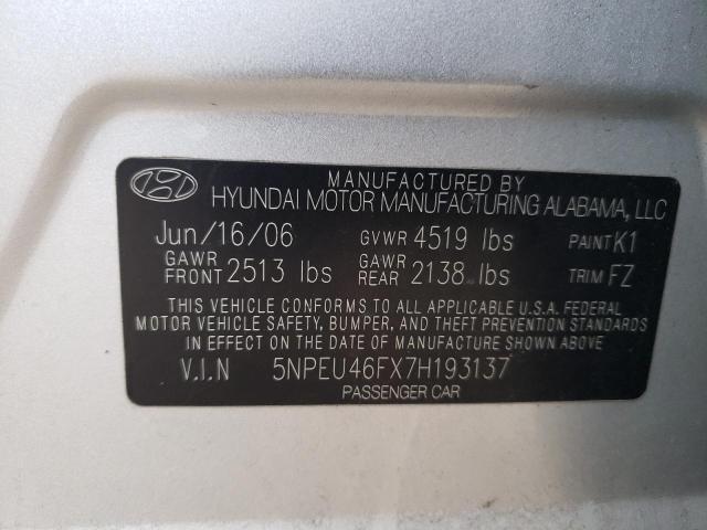 Photo 11 VIN: 5NPEU46FX7H193137 - HYUNDAI SONATA 