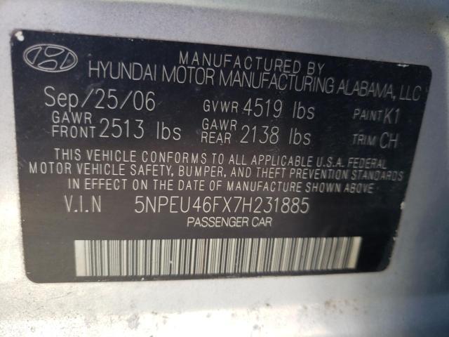 Photo 11 VIN: 5NPEU46FX7H231885 - HYUNDAI SONATA SE 