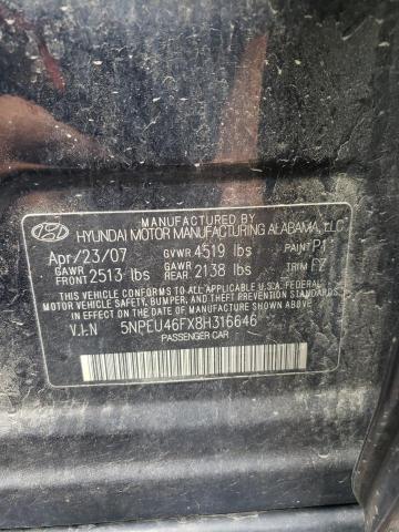 Photo 11 VIN: 5NPEU46FX8H316646 - HYUNDAI SONATA 