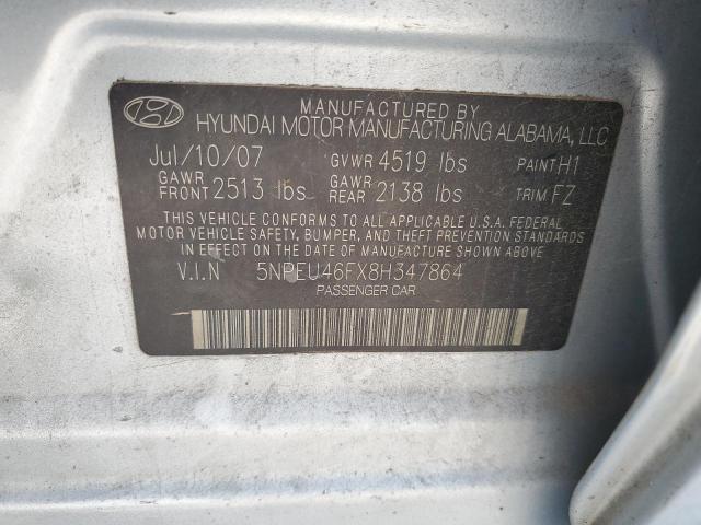 Photo 11 VIN: 5NPEU46FX8H347864 - HYUNDAI SONATA 