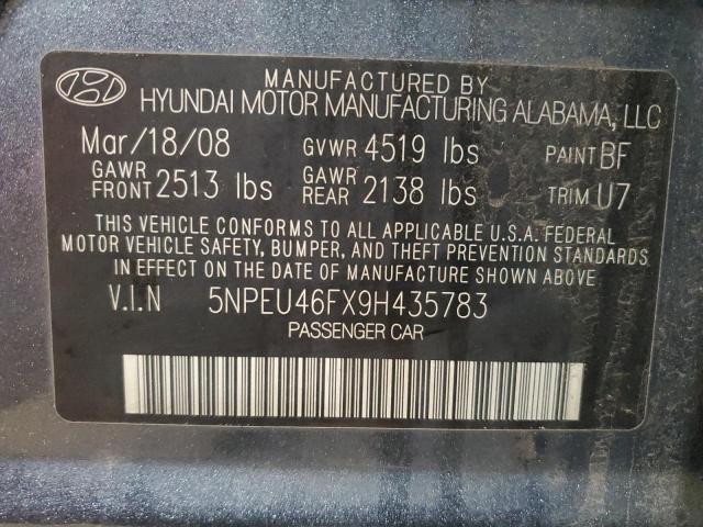 Photo 12 VIN: 5NPEU46FX9H435783 - HYUNDAI SONATA 