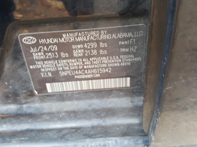 Photo 9 VIN: 5NPEU4AC4AH615942 - HYUNDAI SONATA SE 