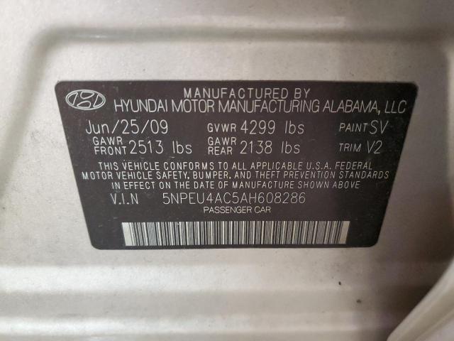 Photo 11 VIN: 5NPEU4AC5AH608286 - HYUNDAI SONATA 