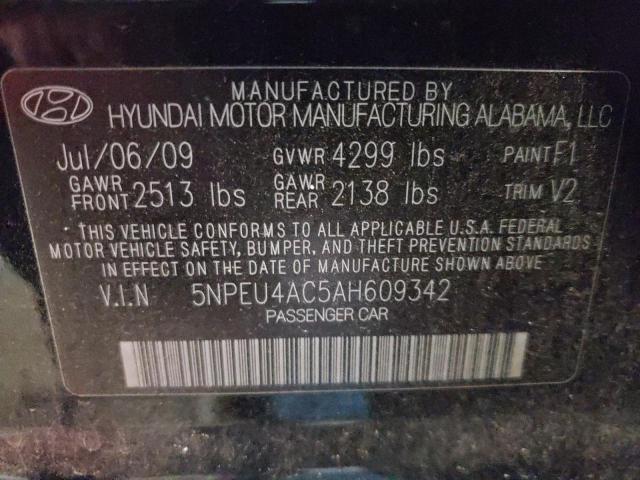 Photo 9 VIN: 5NPEU4AC5AH609342 - HYUNDAI SONATA SE 