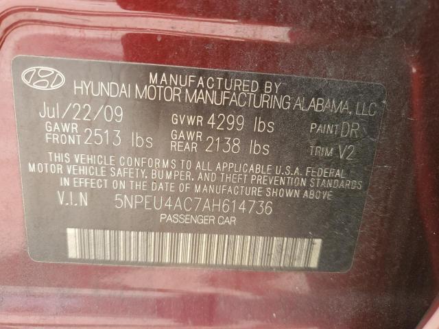 Photo 12 VIN: 5NPEU4AC7AH614736 - HYUNDAI SONATA SE 