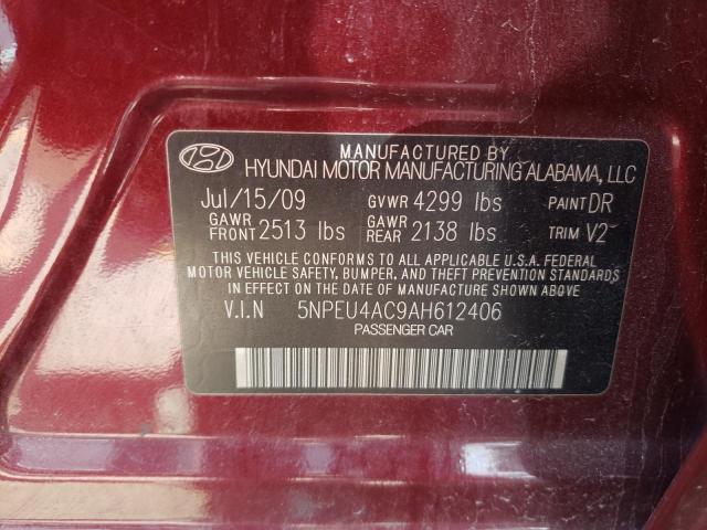 Photo 11 VIN: 5NPEU4AC9AH612406 - HYUNDAI SONATA 