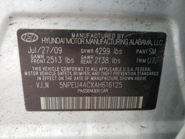 Photo 11 VIN: 5NPEU4ACXAH616125 - HYUNDAI SONATA 