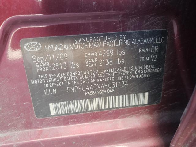 Photo 9 VIN: 5NPEU4ACXAH631434 - HYUNDAI SONATA SE 