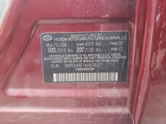 Photo 9 VIN: 5NPEU4AF1AH576527 - HYUNDAI SONATA SE 