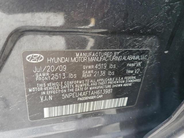 Photo 9 VIN: 5NPEU4AF1AH613981 - HYUNDAI SONATA SE 