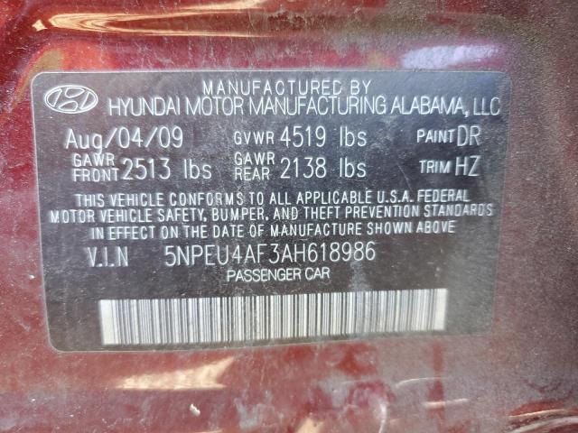 Photo 11 VIN: 5NPEU4AF3AH618986 - HYUNDAI SONATA SE 