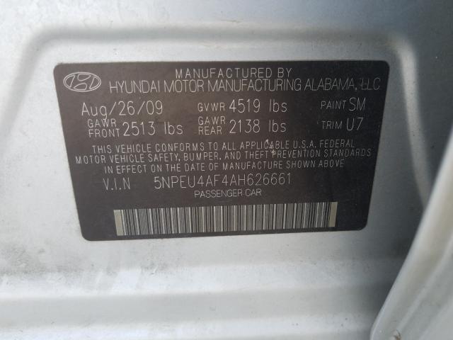 Photo 9 VIN: 5NPEU4AF4AH626661 - HYUNDAI SONATA SE 