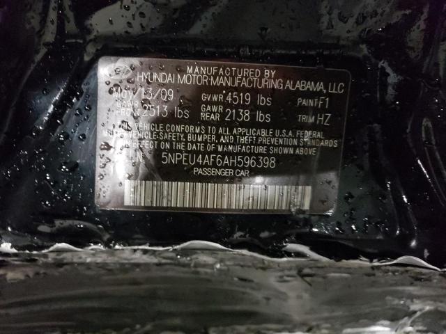 Photo 9 VIN: 5NPEU4AF6AH596398 - HYUNDAI SONATA SE 