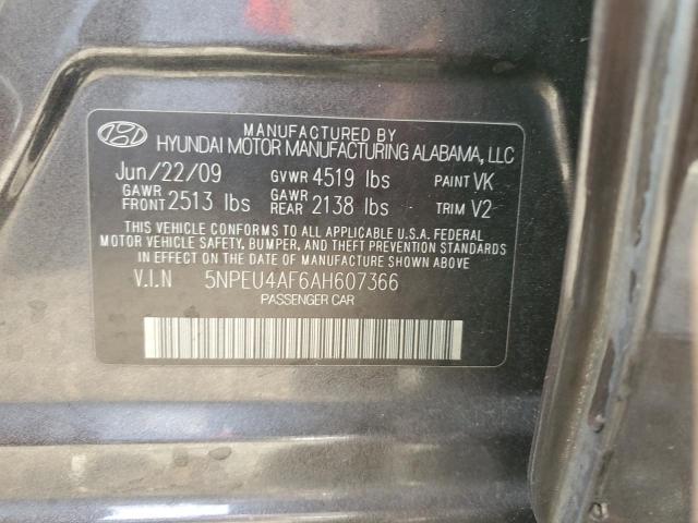 Photo 9 VIN: 5NPEU4AF6AH607366 - HYUNDAI SONATA SE 