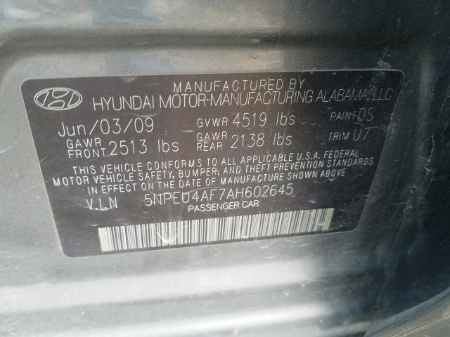 Photo 9 VIN: 5NPEU4AF7AH602645 - HYUNDAI SONATA SE 