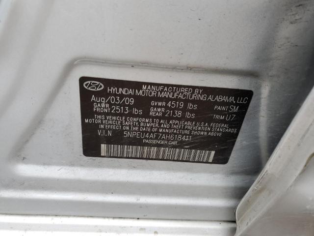 Photo 11 VIN: 5NPEU4AF7AH618411 - HYUNDAI SONATA SE 