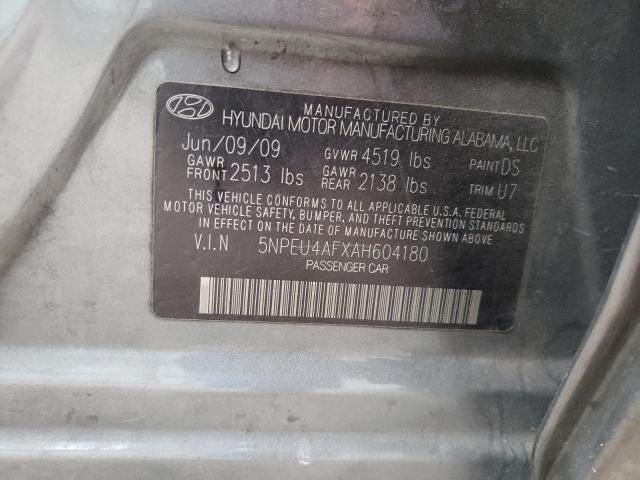 Photo 9 VIN: 5NPEU4AFXAH604180 - HYUNDAI SONATA SE 