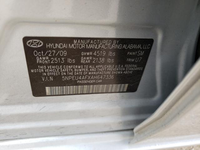 Photo 9 VIN: 5NPEU4AFXAH647336 - HYUNDAI SONATA SE 