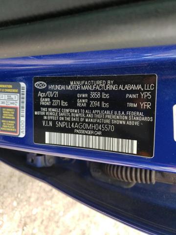 Photo 11 VIN: 5NPLL4AG0MH045570 - HYUNDAI ELANTRA 