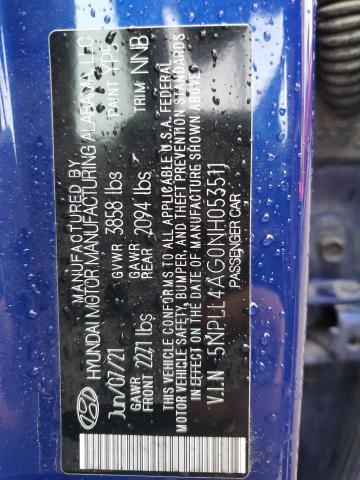 Photo 11 VIN: 5NPLL4AG0NH053511 - HYUNDAI ELANTRA SE 