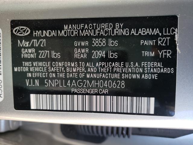 Photo 9 VIN: 5NPLL4AG2MH040628 - HYUNDAI ELANTRA SE 