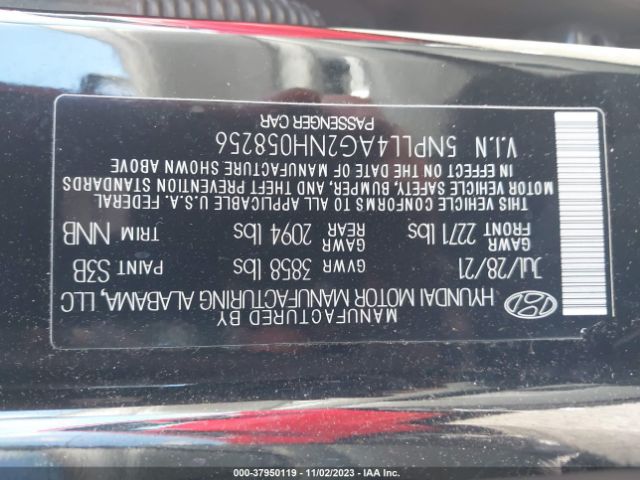 Photo 8 VIN: 5NPLL4AG2NH058256 - HYUNDAI ELANTRA 