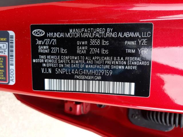 Photo 9 VIN: 5NPLL4AG4MH029159 - HYUNDAI ELANTRA SE 