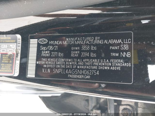 Photo 8 VIN: 5NPLL4AG5NH062754 - HYUNDAI ELANTRA 