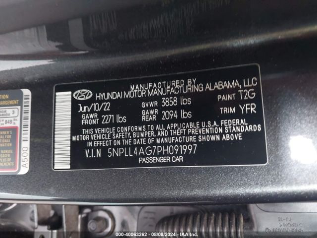 Photo 8 VIN: 5NPLL4AG7PH091997 - HYUNDAI ELANTRA 