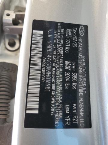 Photo 12 VIN: 5NPLL4AG8MH016981 - HYUNDAI ELANTRA 