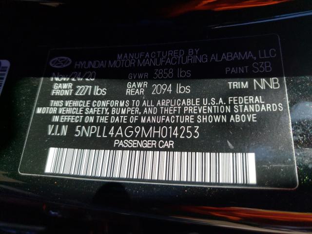 Photo 9 VIN: 5NPLL4AG9MH014253 - HYUNDAI ELANTRA SE 