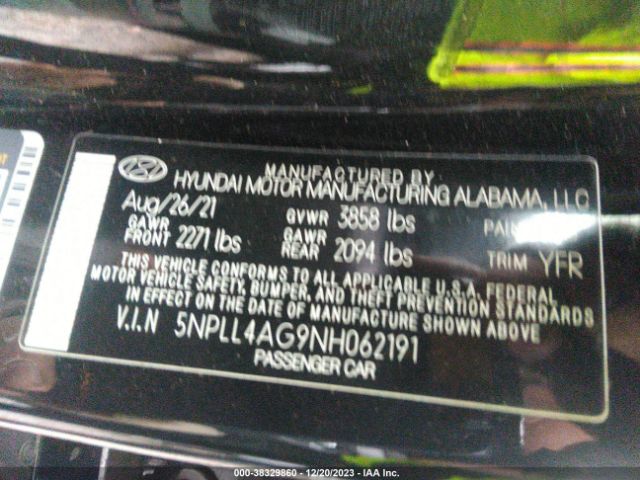 Photo 8 VIN: 5NPLL4AG9NH062191 - HYUNDAI ELANTRA 