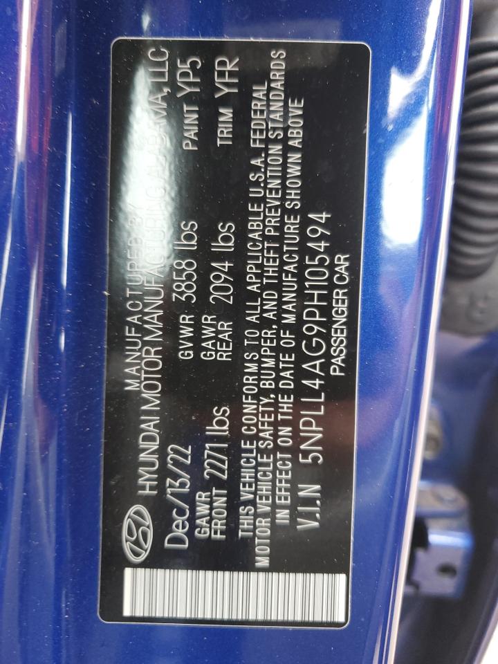 Photo 11 VIN: 5NPLL4AG9PH105494 - HYUNDAI ELANTRA 