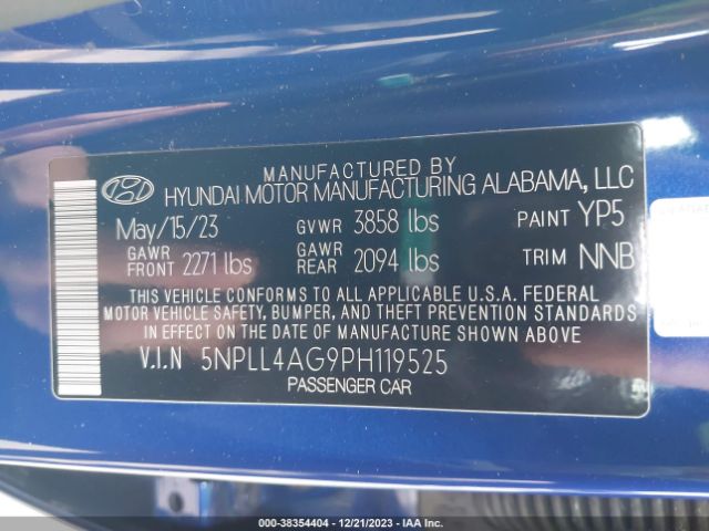 Photo 8 VIN: 5NPLL4AG9PH119525 - HYUNDAI ELANTRA 