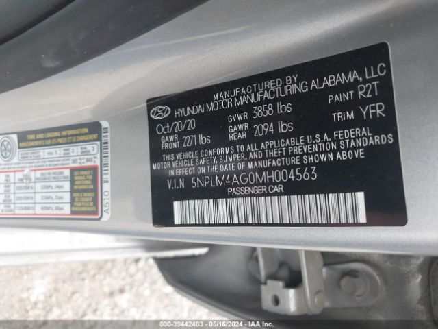 Photo 8 VIN: 5NPLM4AG0MH004563 - HYUNDAI ELANTRA 